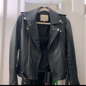 Amazing Maje classic black leather jacket